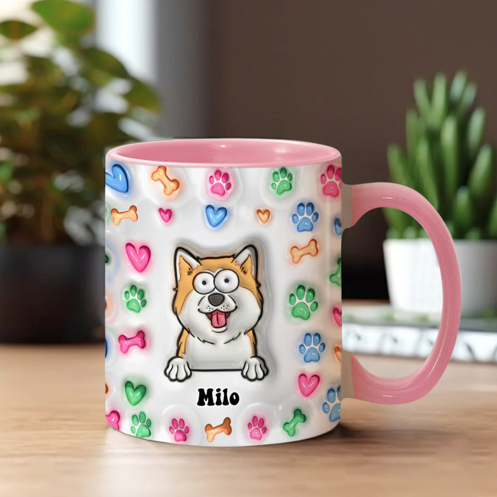 Dog Mom Life - Personalized Dog Accent Mug