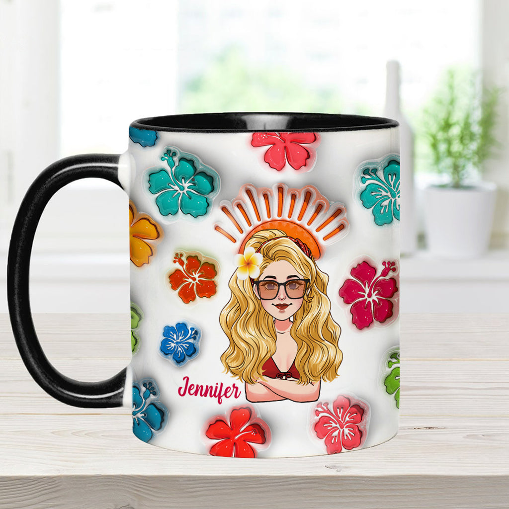 Summer Vibes - Personalized Sea Lover Accent Mug