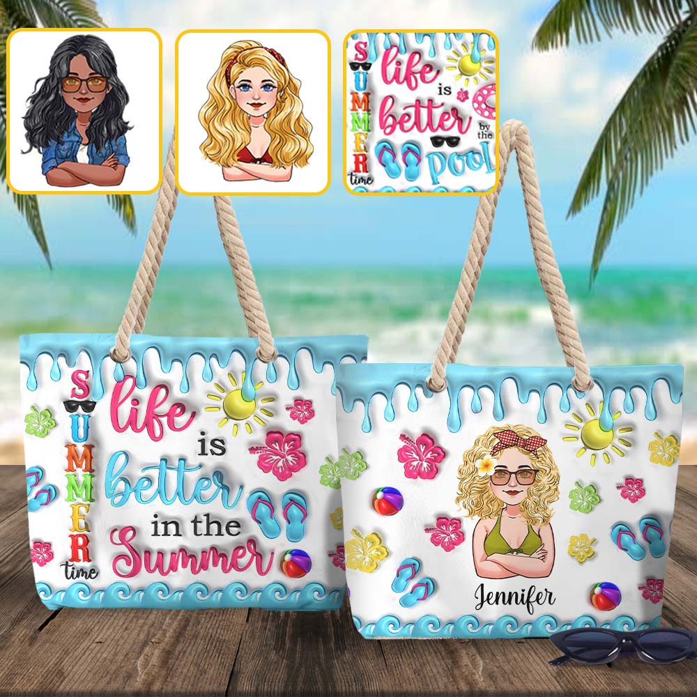 Life Is Better In Summer - Personalized Sea Lover Beach Bag