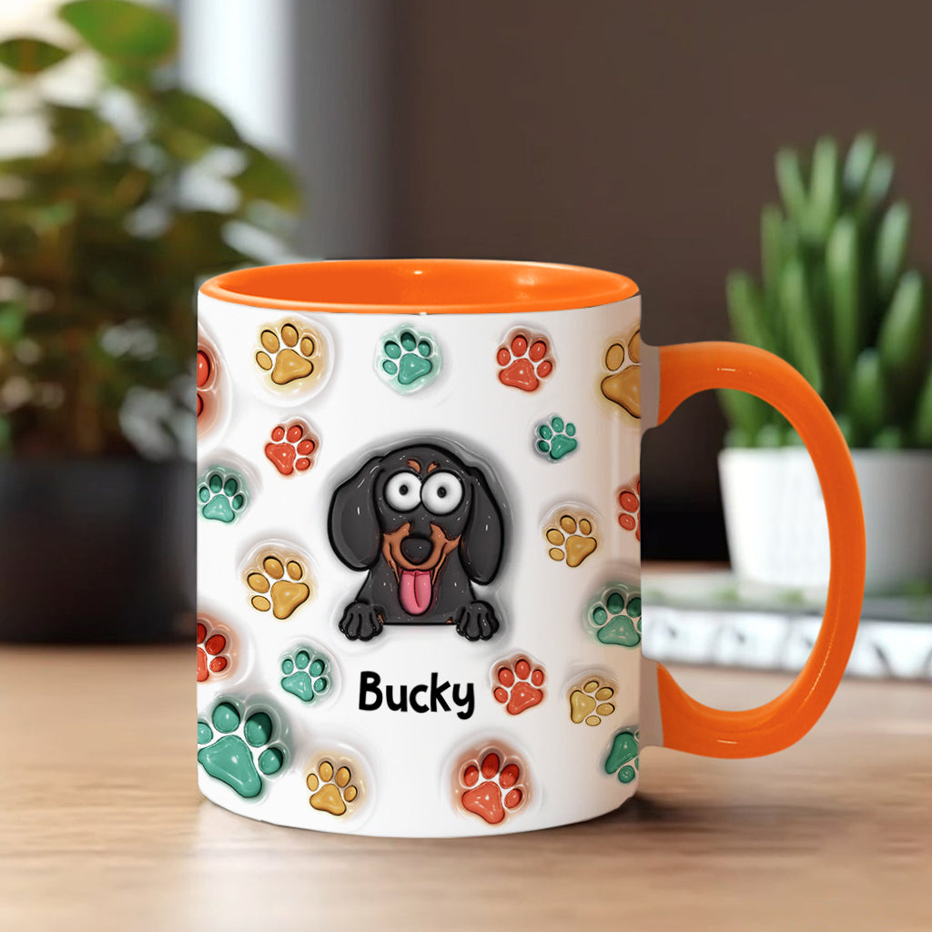 Best Dog Mom Ever - Personalized Dog Accent Mug