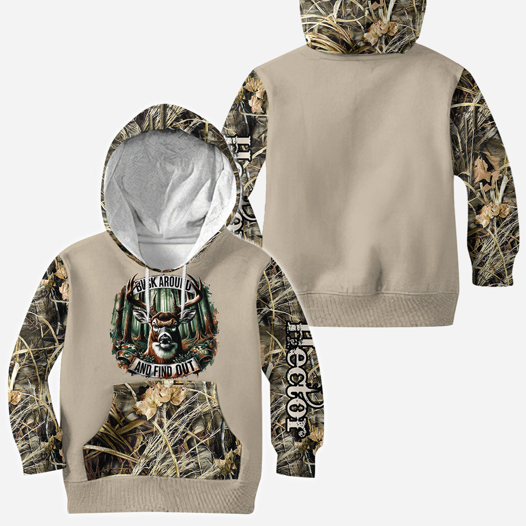 Buck Around And Find Out - Personalized Hunting All Over Shirt