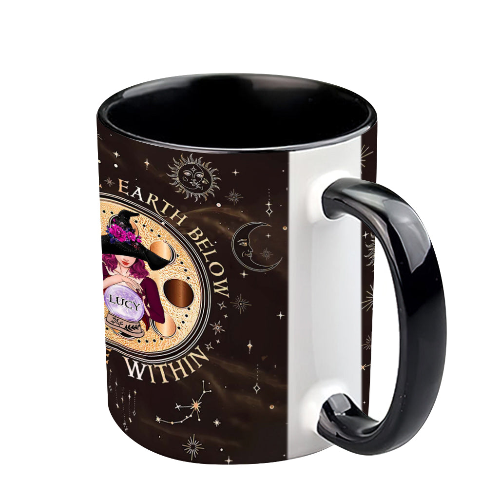 As Above So Below - Personalized Witch Accent Mug
