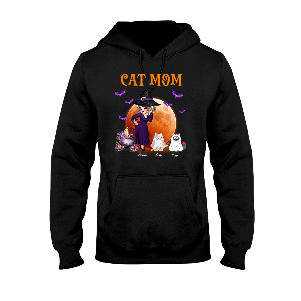 Cat Mom Witch Style - Personalized Cat T-shirt And Hoodie