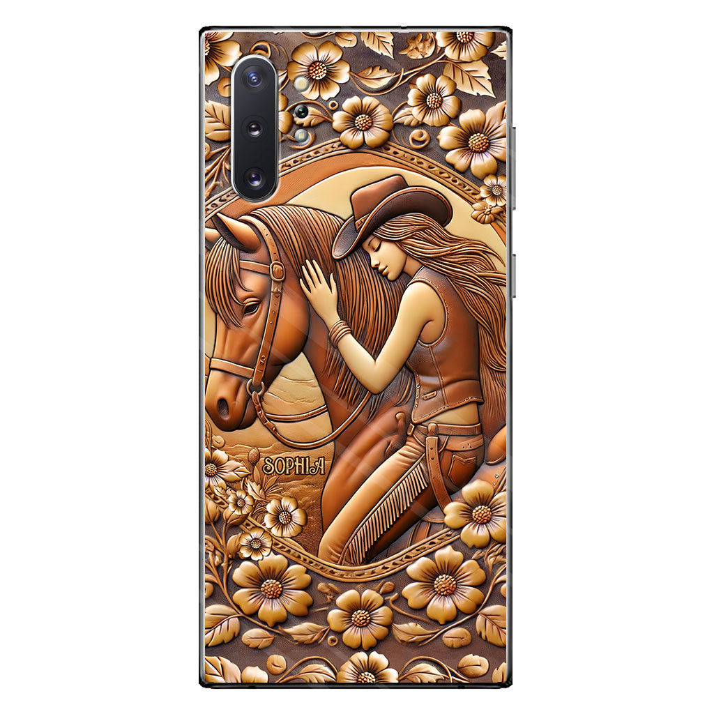 A Girl And Her Horse - Personalized Horse Phone Case