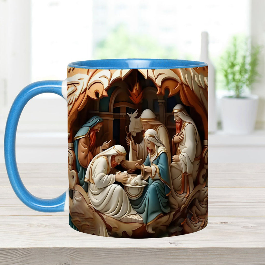 O Come Let Us Adore Him - Personalized Christian Accent Mug