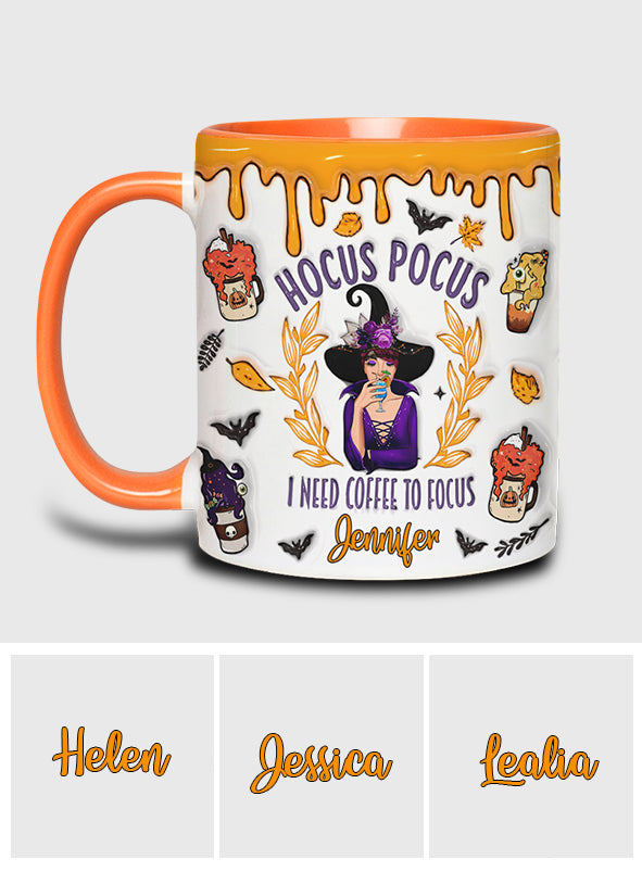 I Need Coffee - Personalized Witch Accent Mug
