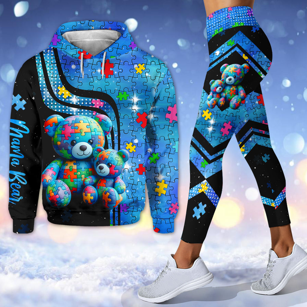 Mama Bear Autism Awareness Hoodie and Leggings