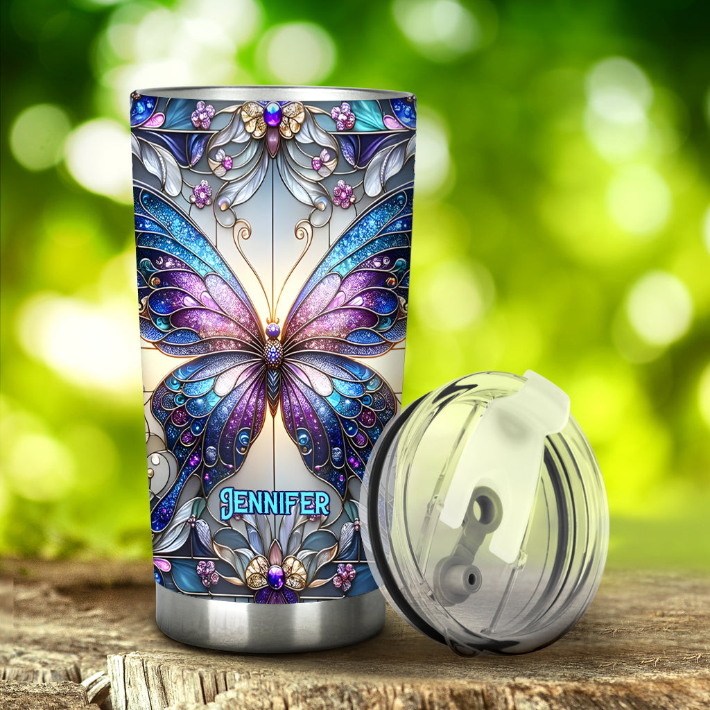 Beautiful Butterflies - Personalized Butterfly Tumbler