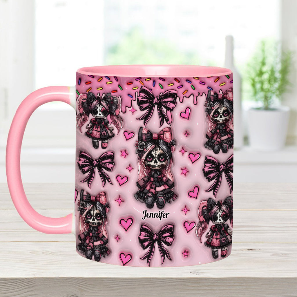Sister Sister - Personalized Skull Accent Mug