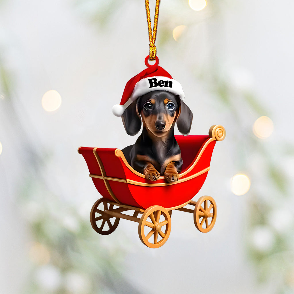 Adorable Dachshund - Personalized Dachshund Ornament