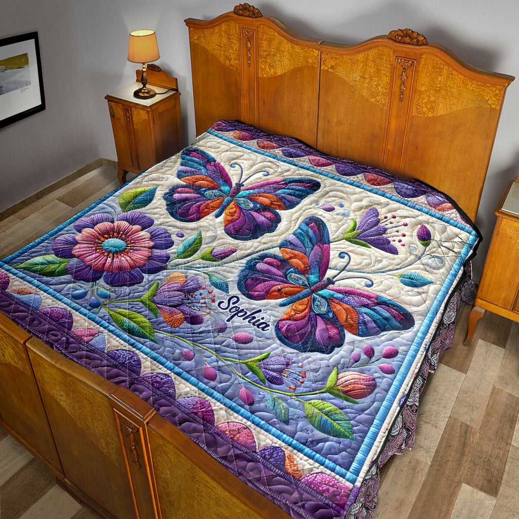 Beautiful Butterfly - Personalized Butterfly Quilt