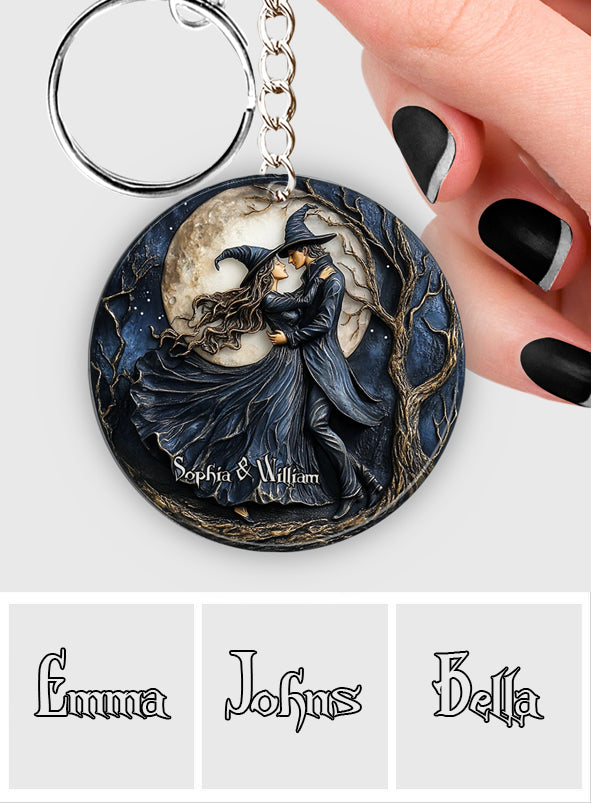 True Love Never Dies - Personalized Witch Keychain