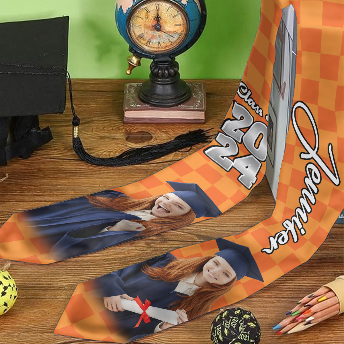 Photo Custom Graduation Stole Sash - Personalized Graduation Graduation Stole