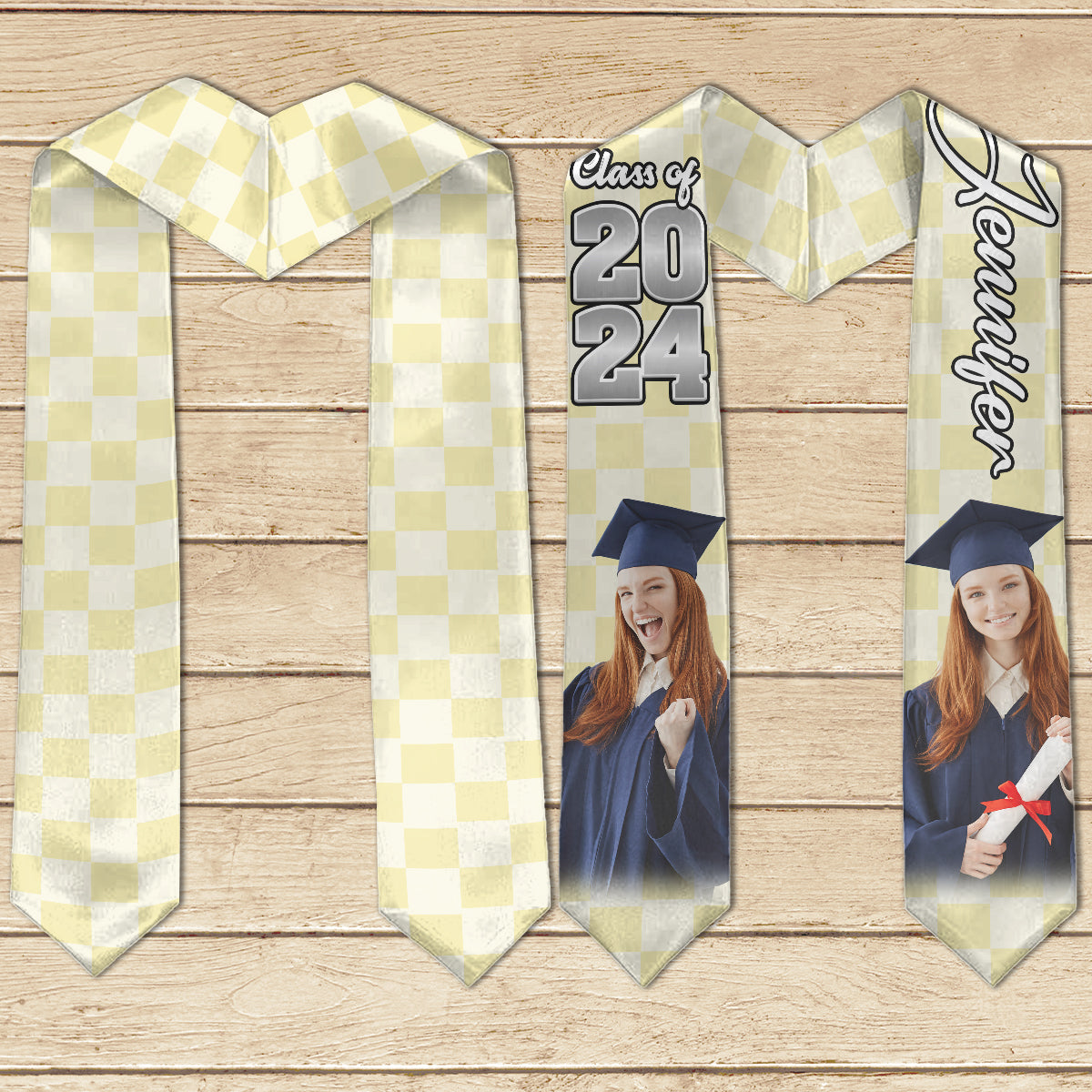 Photo Custom Graduation Stole Sash - Personalized Graduation Graduation Stole