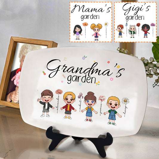 If Nana Were Flowers - Personalized Grandma Plate
