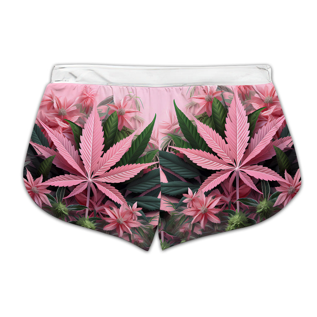 Pink Stoner Chick - Personalized Weed Hollow Tank Top and Women Shorts
