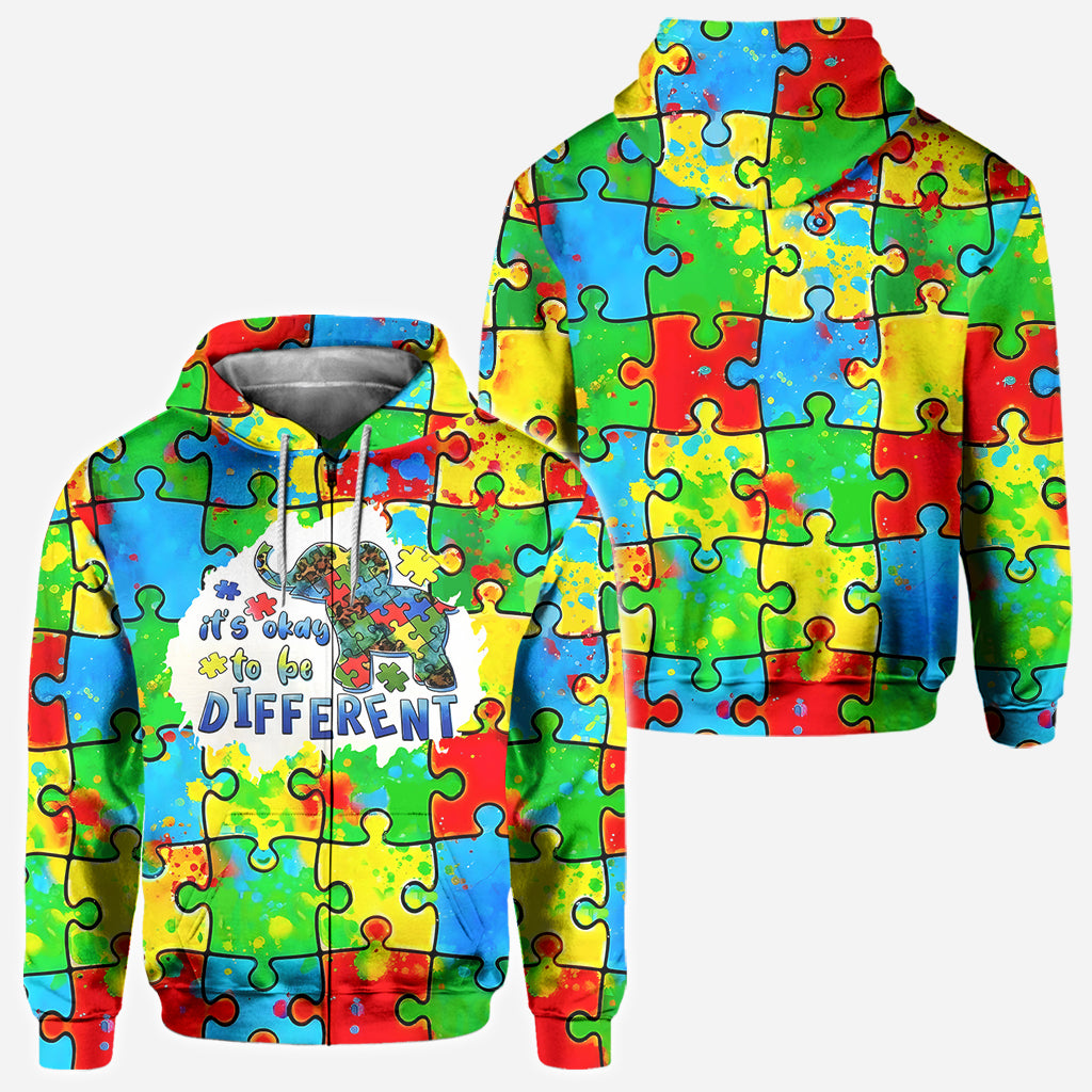 Its Ok To Be Different - Autism Awareness All Over Shirt
