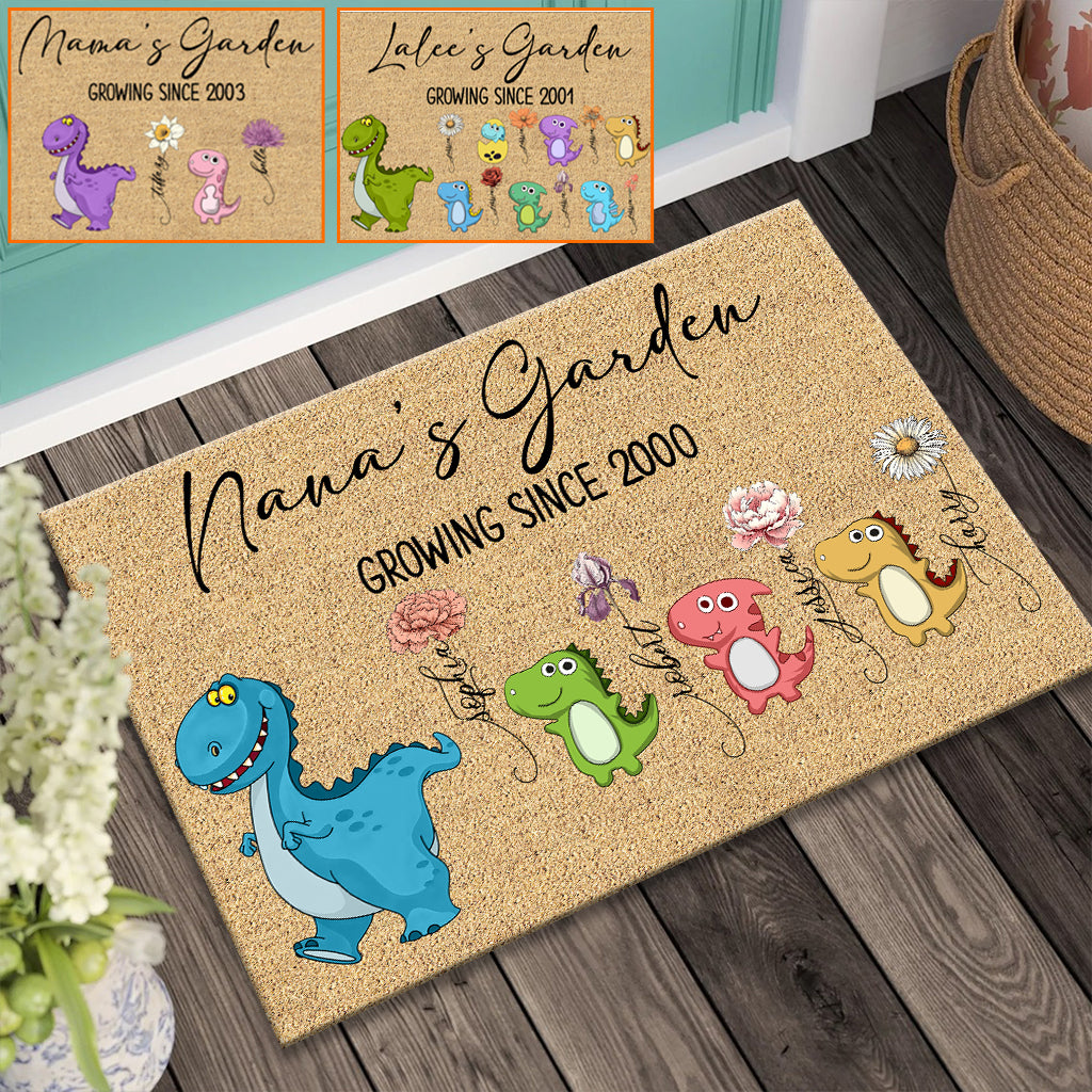 Nana's Garden Nana Saurus - Personalized Grandma Doormat