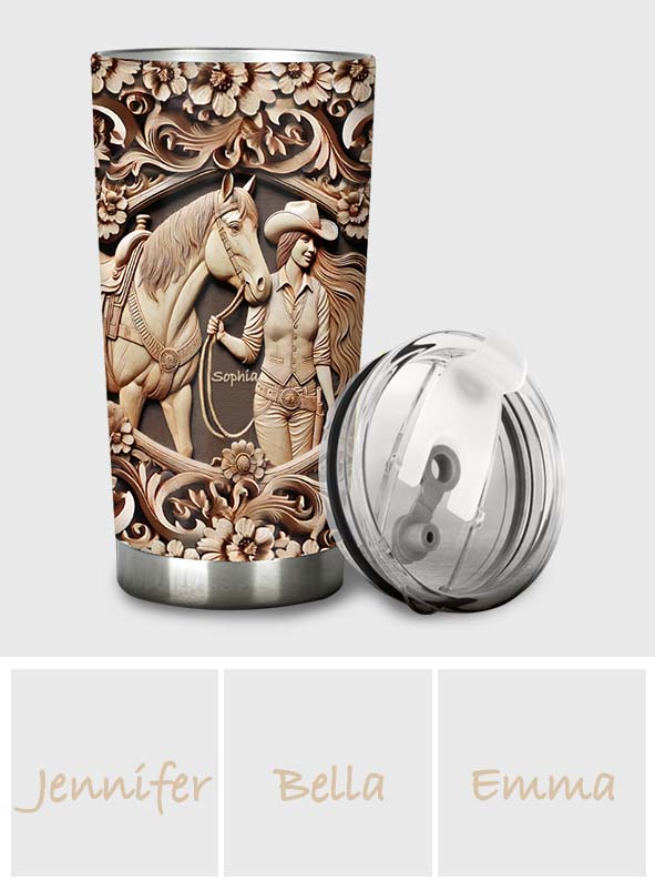 A Girl And Her Horse - Personalized Horse Tumbler