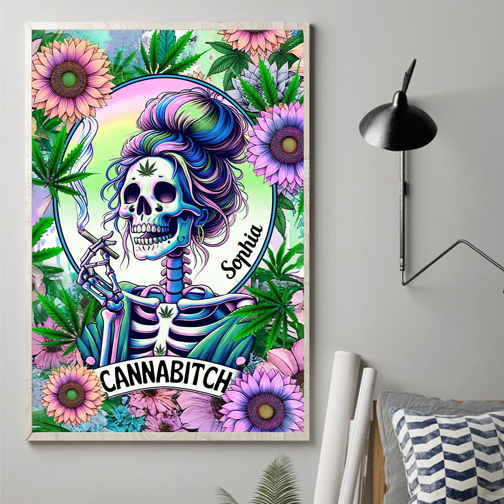 Cannabitch - Personalized Weed Canvas And Poster
