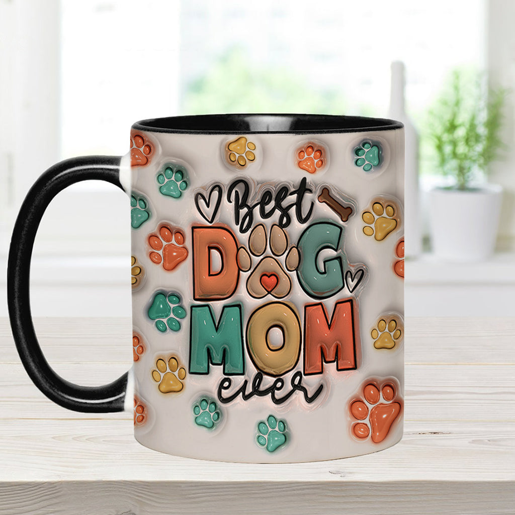 Best Dog Mom Ever - Personalized Dog Accent Mug
