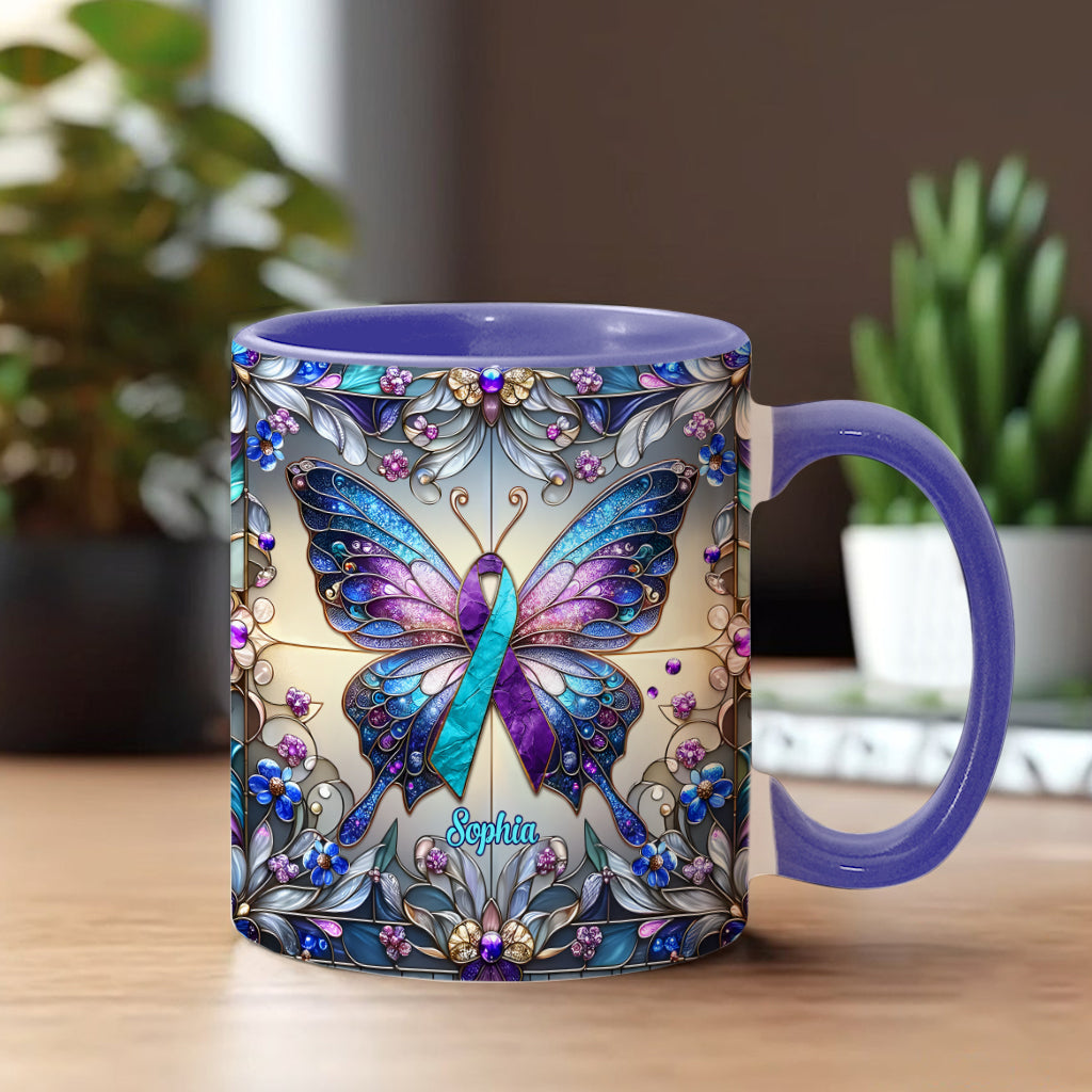 Faith Hope Love - Personalized Suicide Prevention Accent Mug