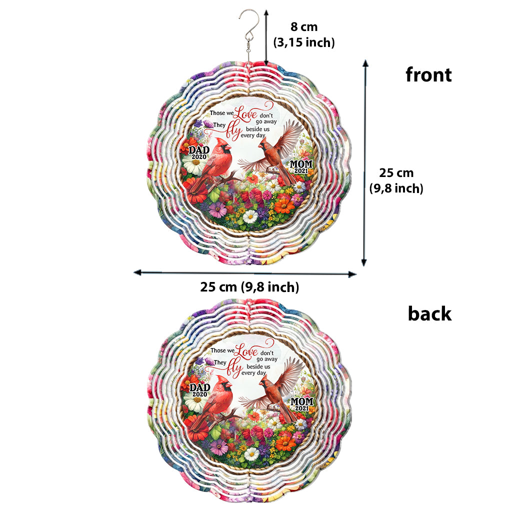 Those We Love Don't Go Away - Personalized Memorial Wind Spinner