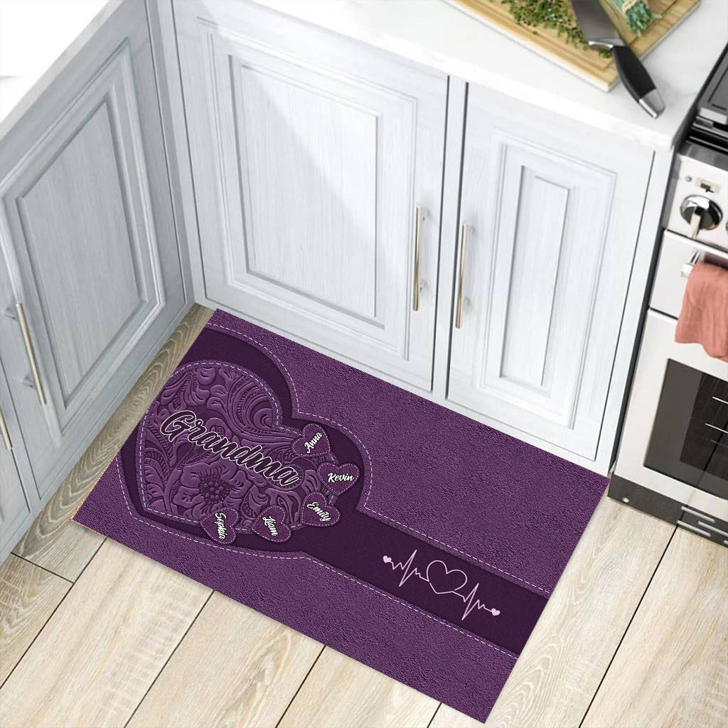 Grandma's Hearts - Personalized Grandma Doormat