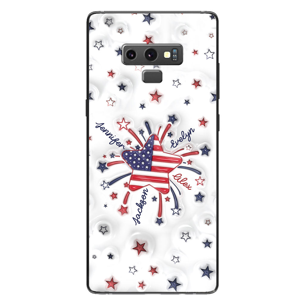 Grandma's Little Star 4th Of July - Personalized Grandma Phone Case