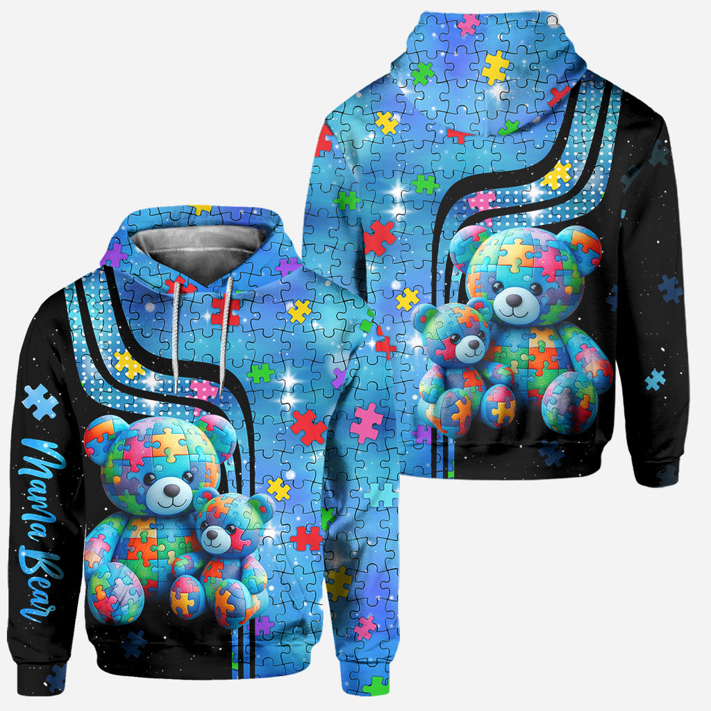 Mama Bear Autism Awareness Hoodie and Leggings