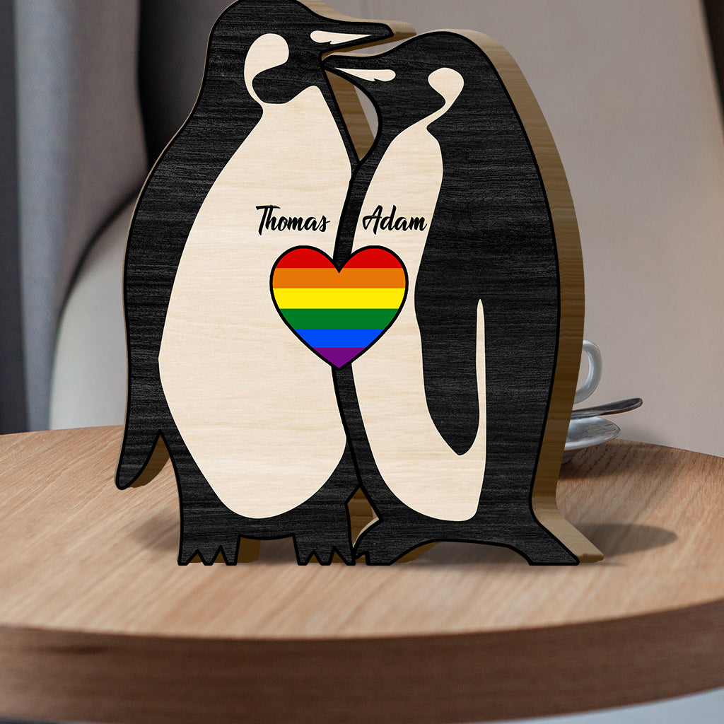 You Are My Penguin - Personalized LGBT Support Shaped Wooden Puzzle