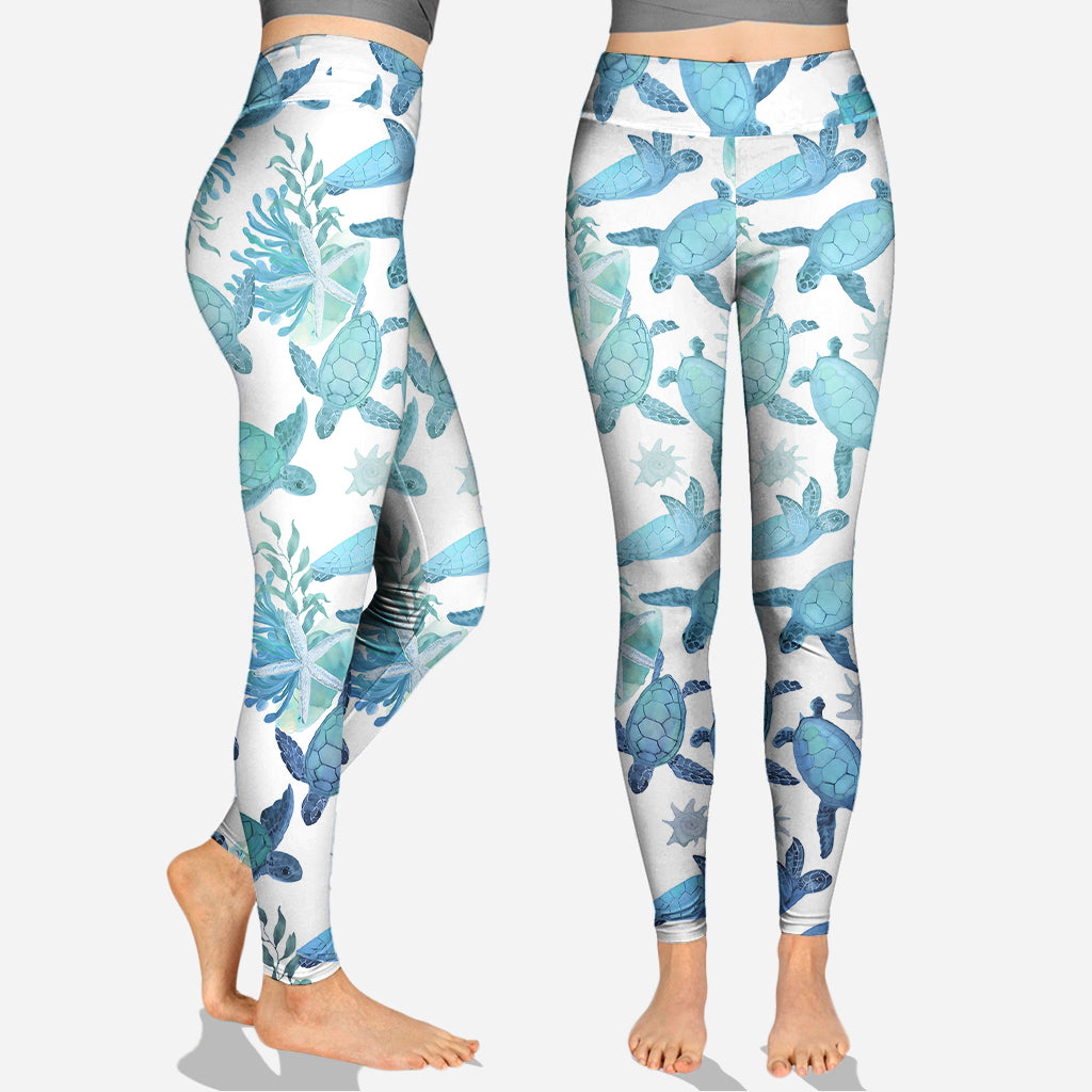 Always Salty - Personalized Turtle Cross Tank Top and Leggings