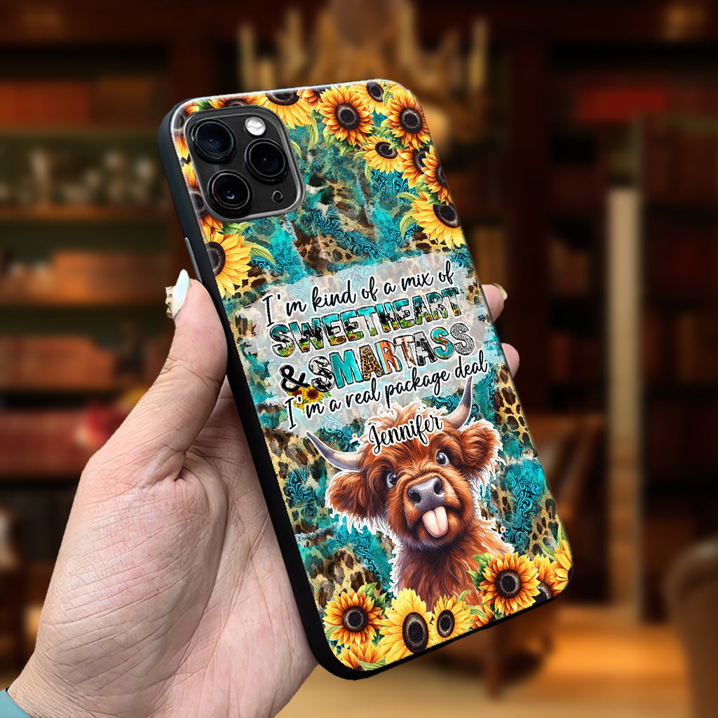 Sassy Highland Cow - Personalized Phone Case