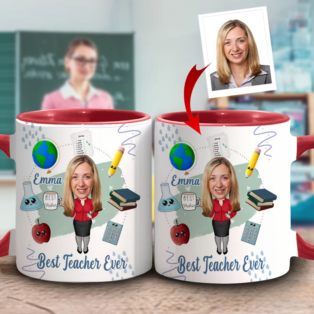 Best Teacher Ever - Personalized Teacher Accent Mug