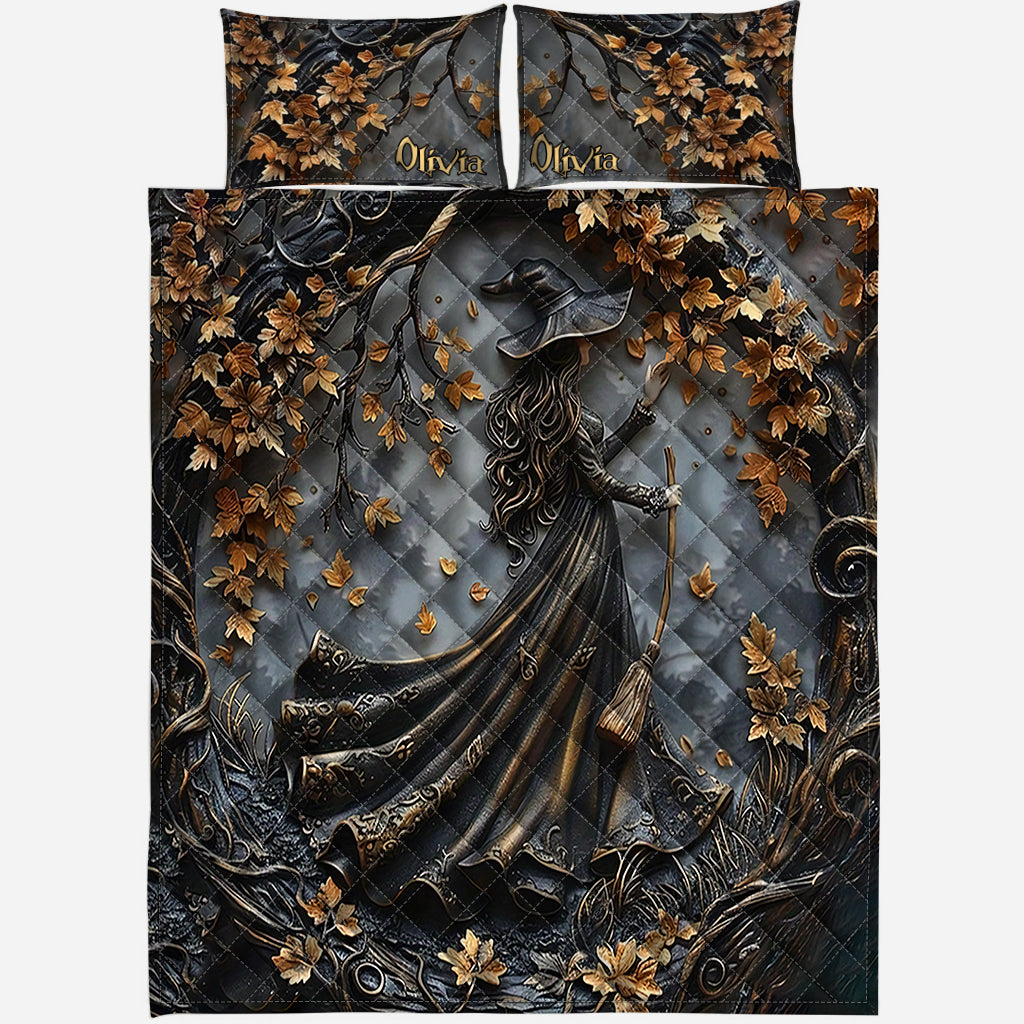 Beautiful Witch - Personalized Witch Quilt Set