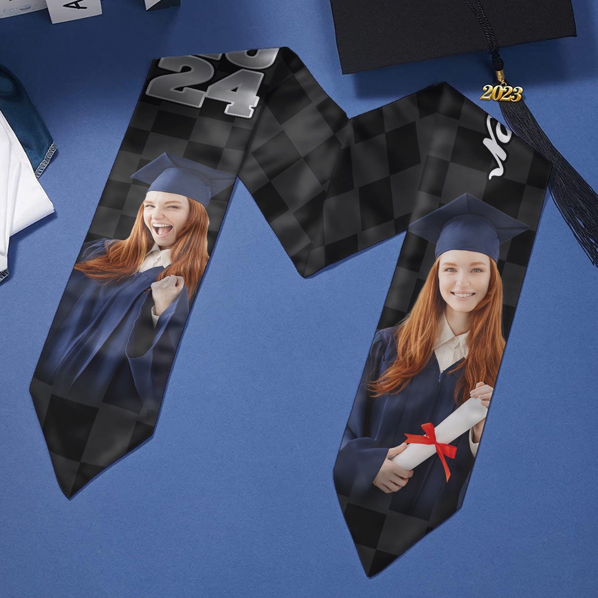 Photo Custom Graduation Stole Sash - Personalized Graduation Graduation Stole