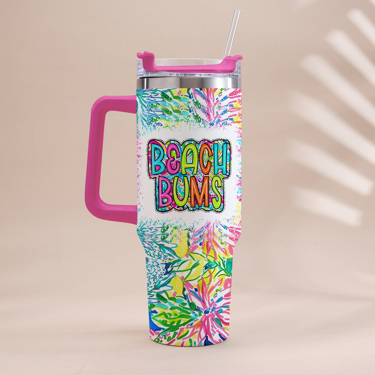 Beach Bum Besties - Personalized Sea Lover Tumbler With Handle