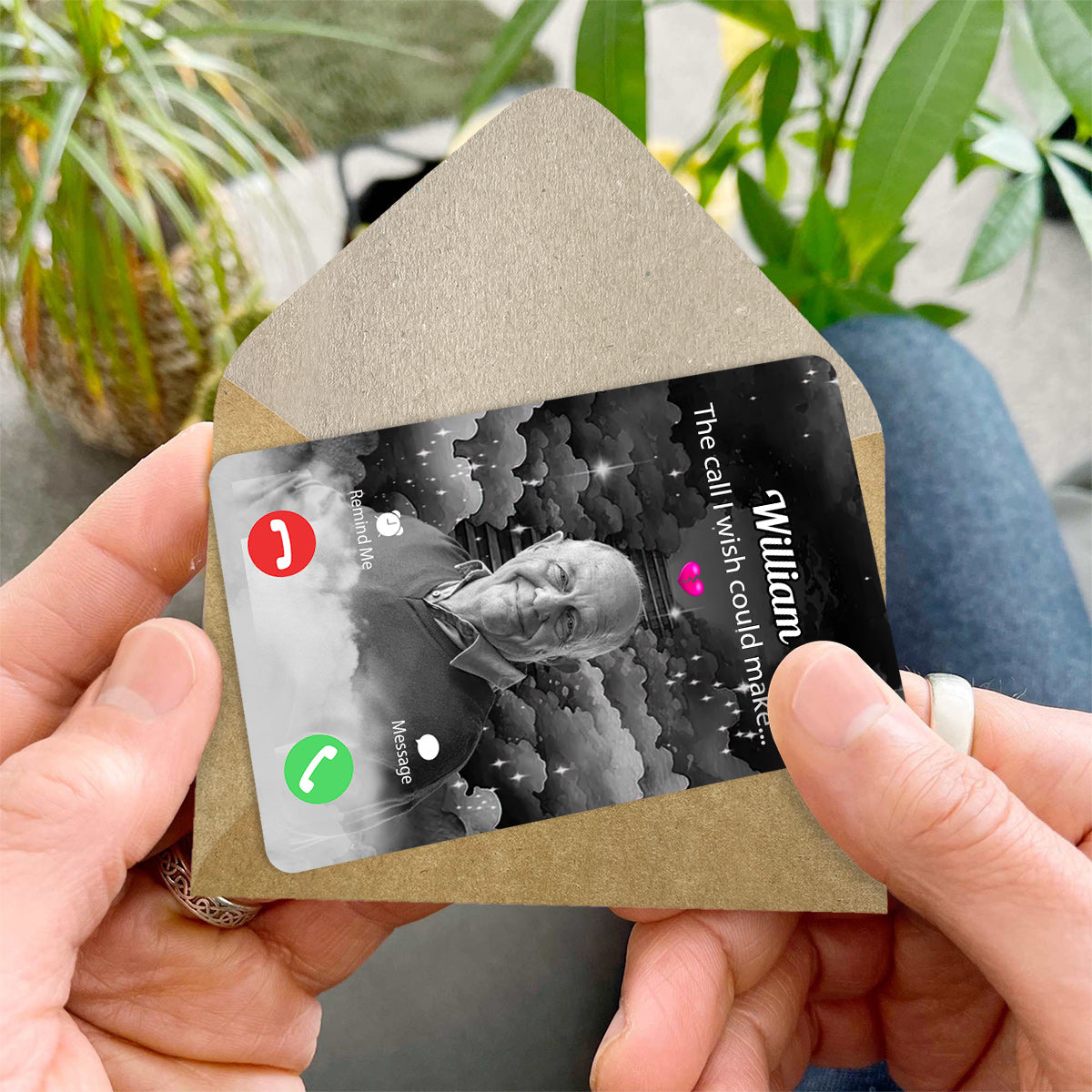 The Call I Wish I Could Take - Personalized Memorial Wallet Insert Card