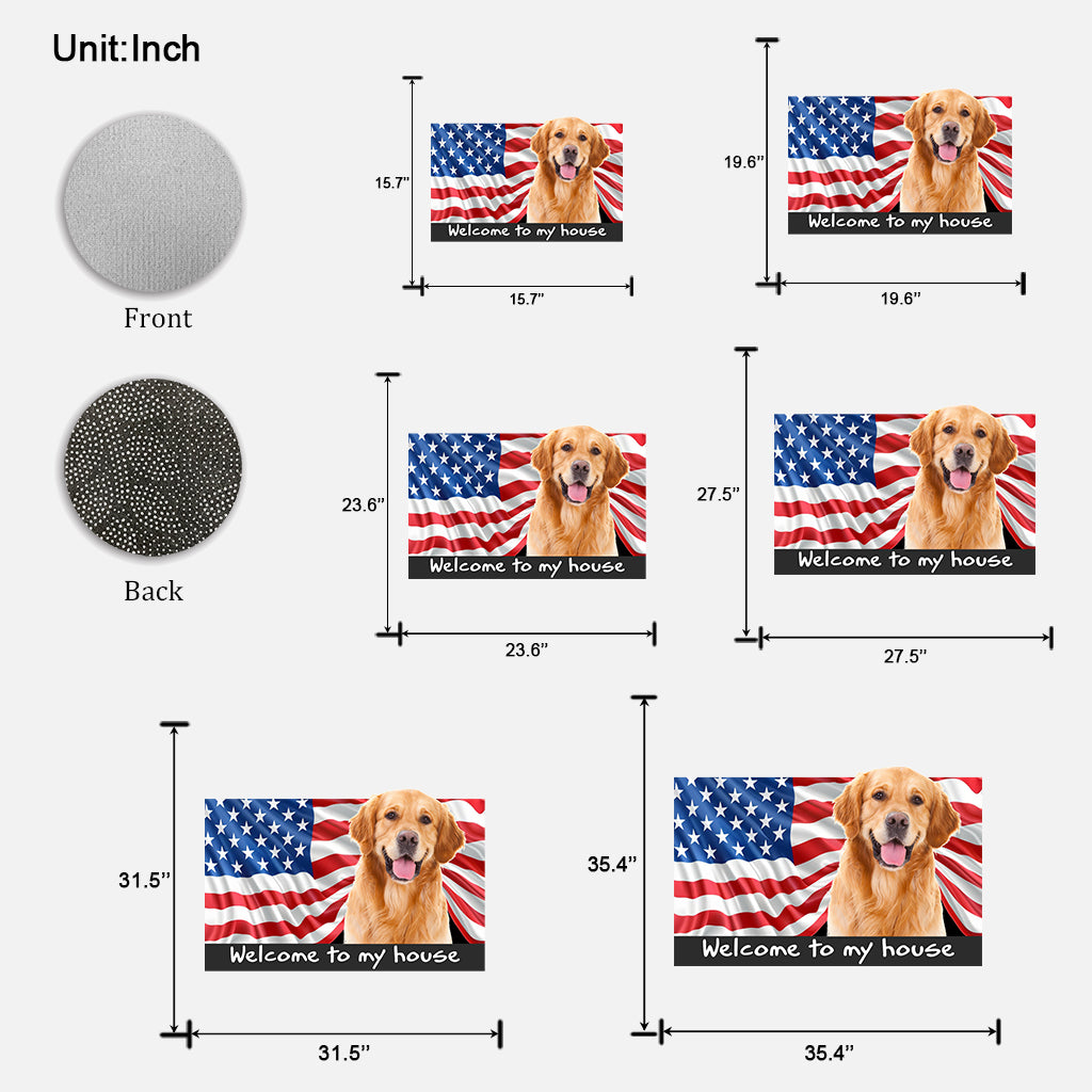 Welcome To My House - Personalized Dog Shaped Doormat