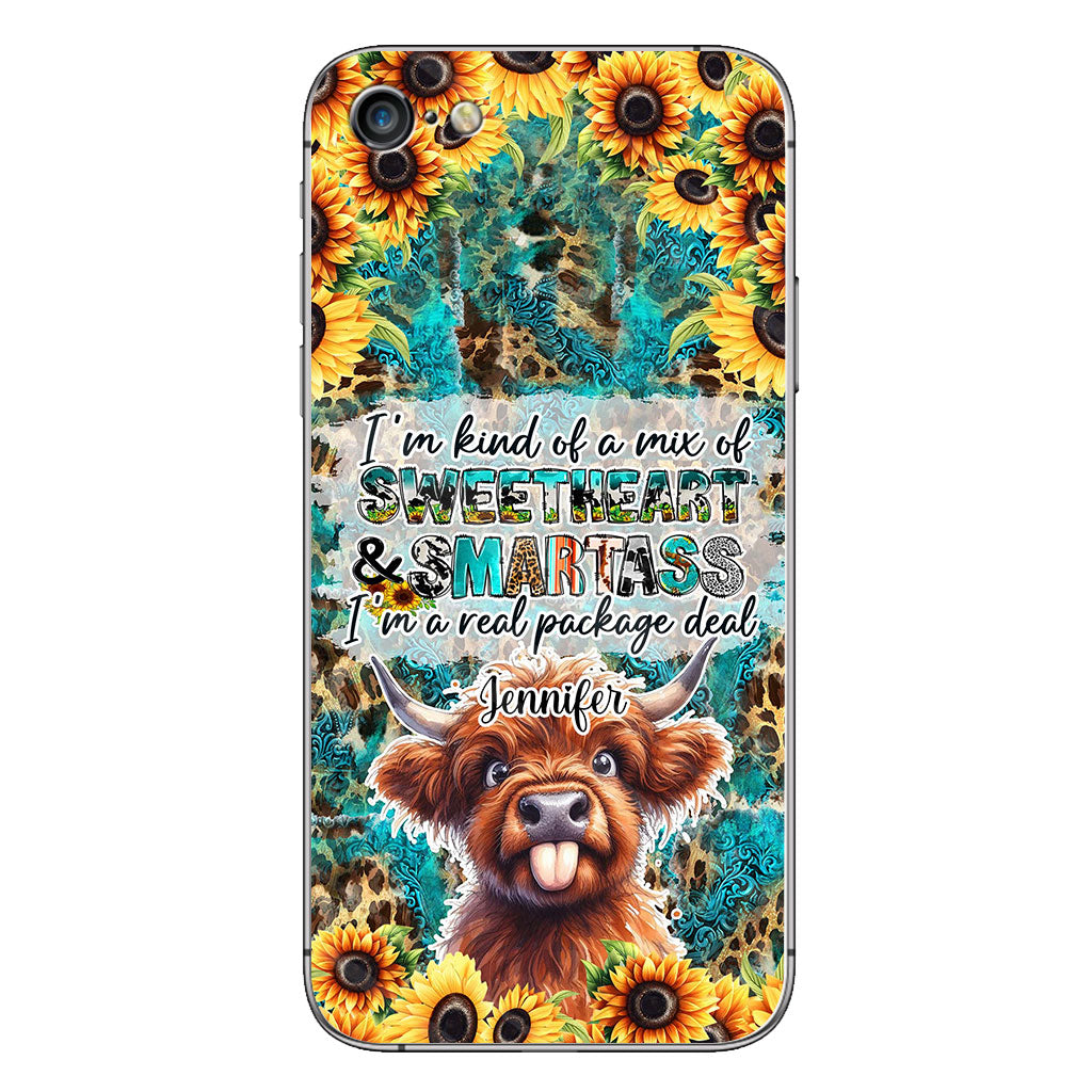 Sassy Highland Cow - Personalized Phone Case
