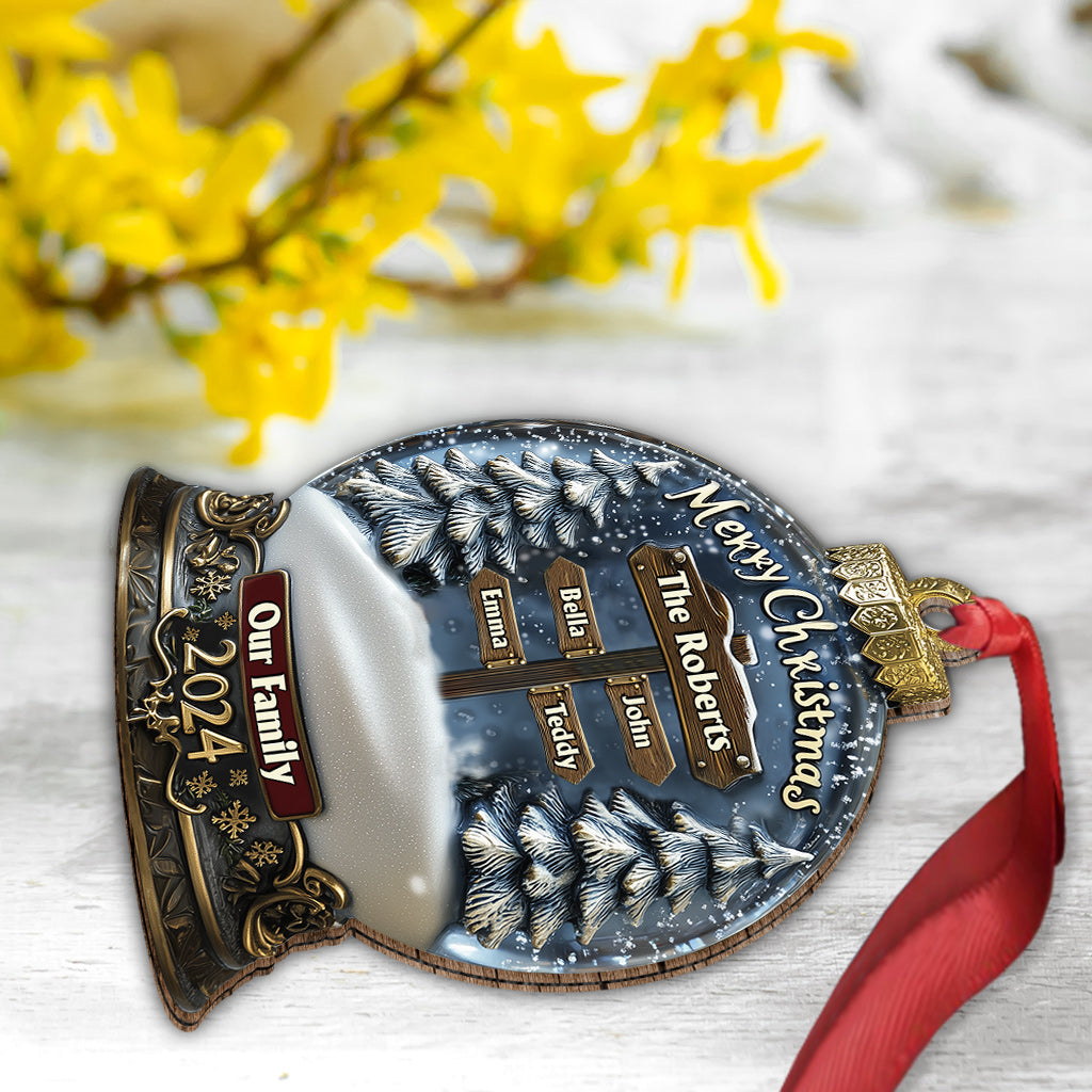 Merry Christmas 2024 - Personalized Family Ornament