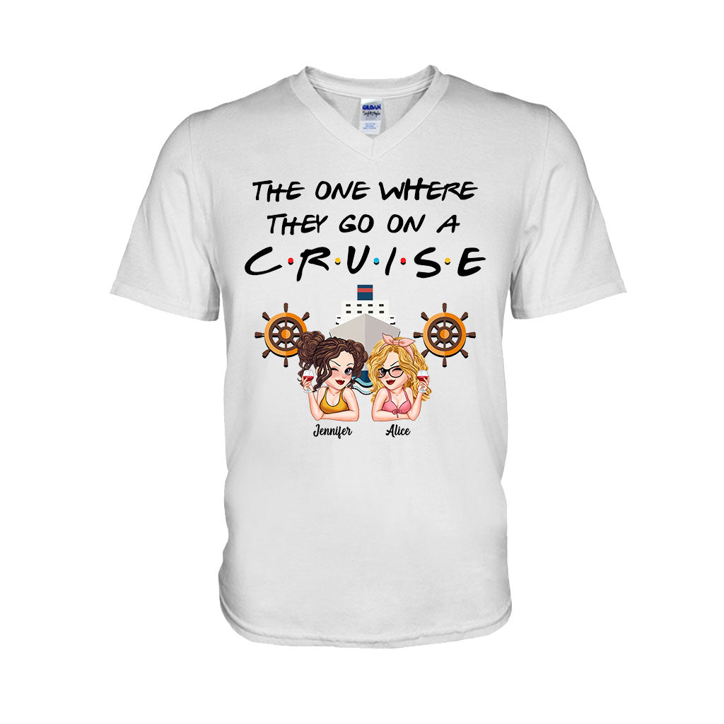 The One Where They Go On A Cruise - Personalized Cruising T-shirt And Hoodie