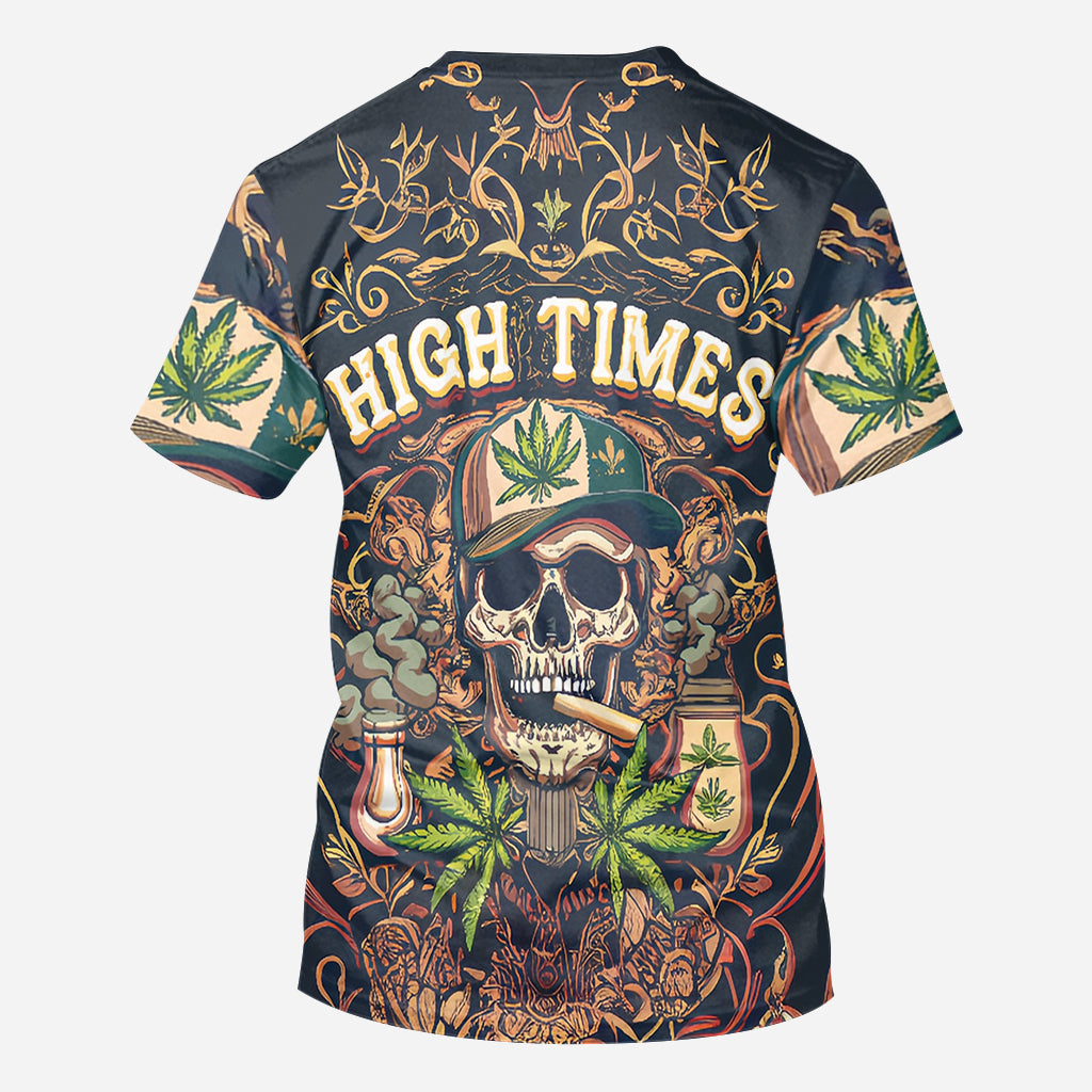 High Times Skull 420 - Personalized Weed All Over Shirt