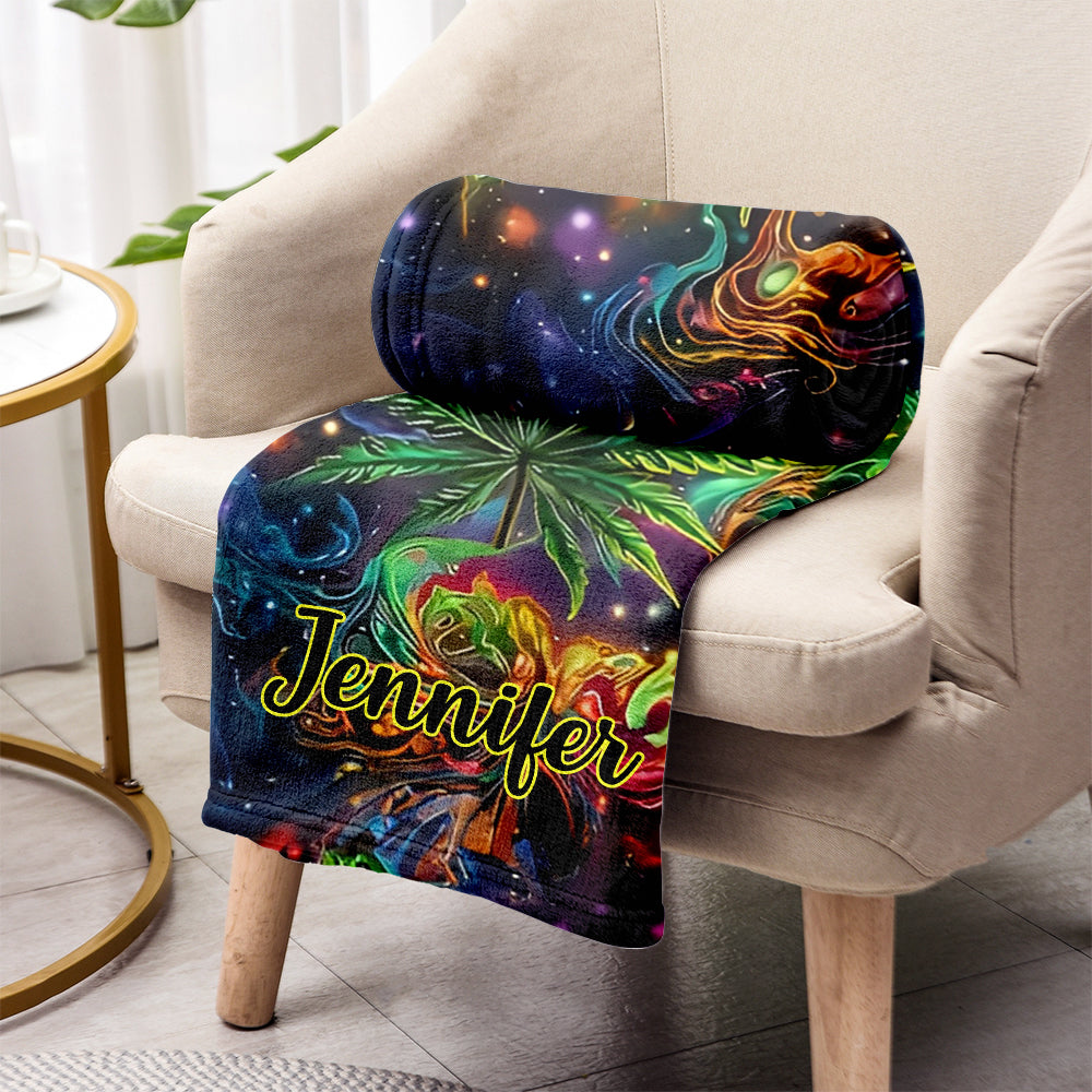 Stoner Chick - Personalized Weed Blanket