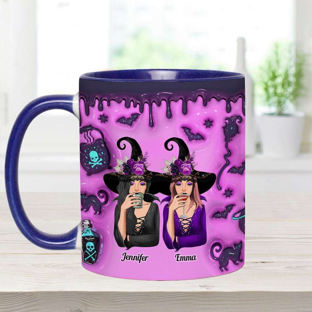 We're Not Sugar And Spice And Everything Nice Witch Best Friends - Personalized Bestie Accent Mug