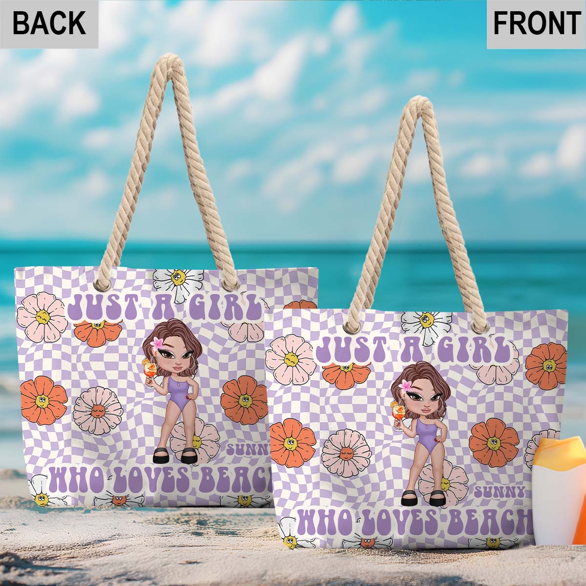 Feral Girl Summer - Personalized Sea Lover Beach Bag
