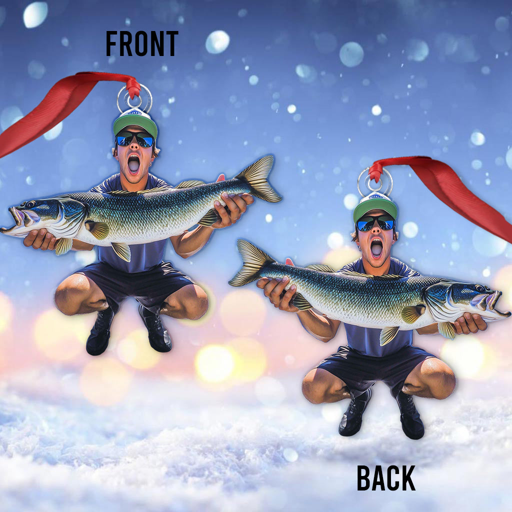 Fishing This Xmas - Personalized Fishing Custom Shaped Ornament