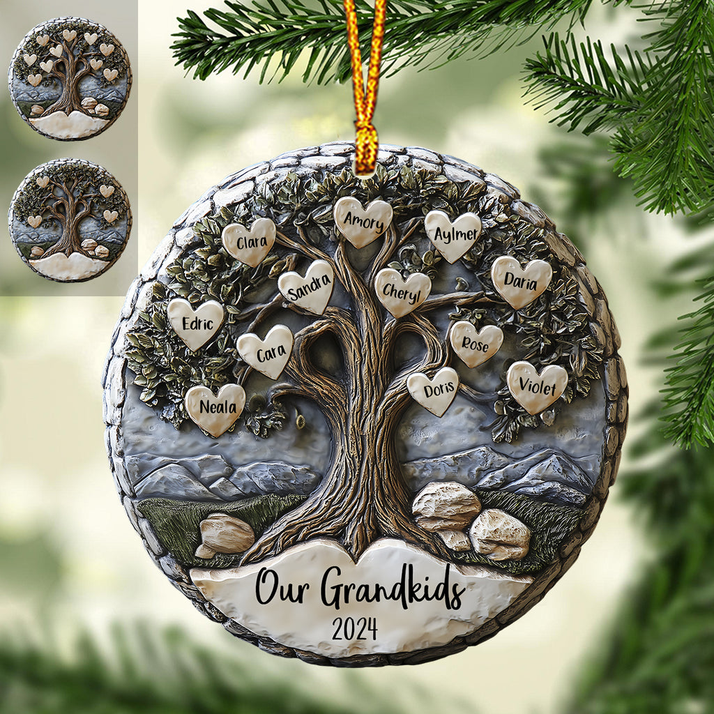 Our Grandkids 2024 - Personalized Grandma Ornament