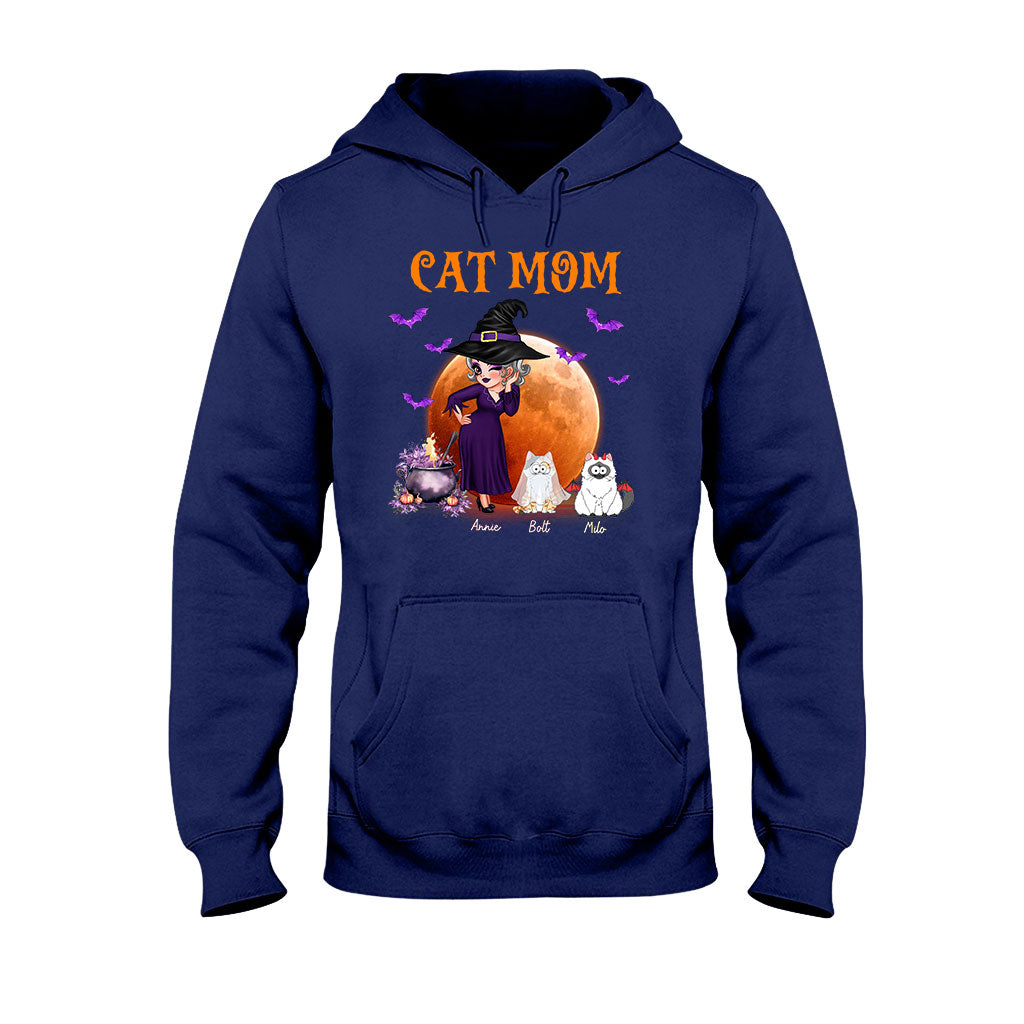 Cat Mom Witch Style - Personalized Cat T-shirt And Hoodie