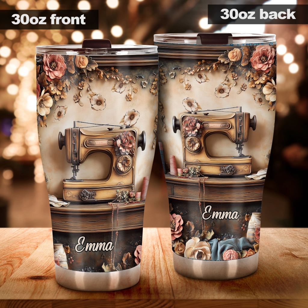 Beautiful Sewing Machine - Personalized Sewing Tumbler